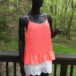 NWT! Lilly Pulitzer Coral Top in Pink Sun Ray S